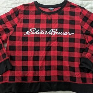 Eddie Bauer 2X Plaid Sweatshirt